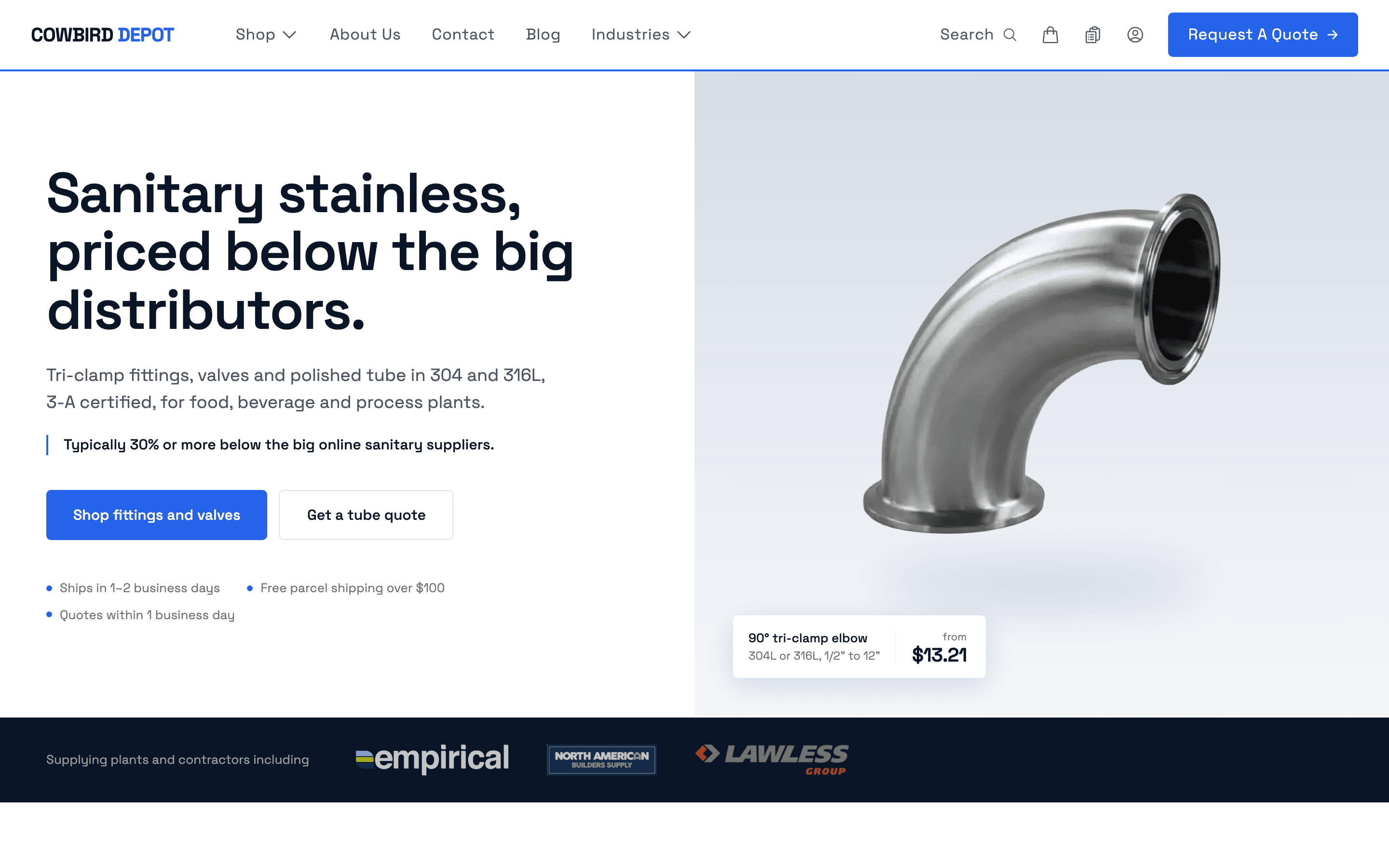 Cowbird Depot homepage